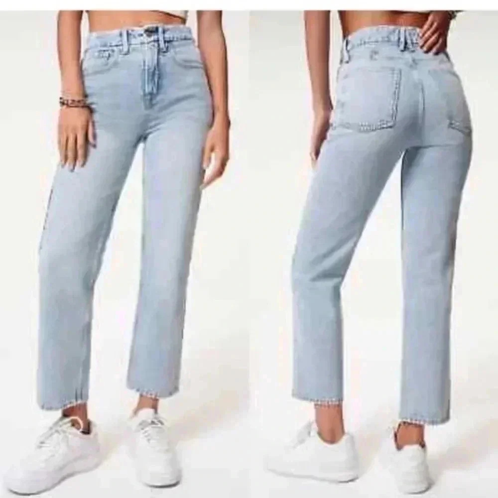 Good American 90s Duster Straight Leg Jeans
